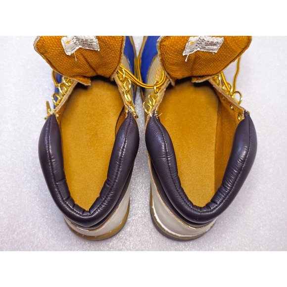 Hand-Painted Distressed Tan Wheat Timberland Grade School Field Boots Boys Sz 4 - Picture 9 of 12